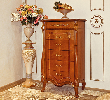 Новинка коллекции мебели для спальни Prestige — комод K6 в цвете орех