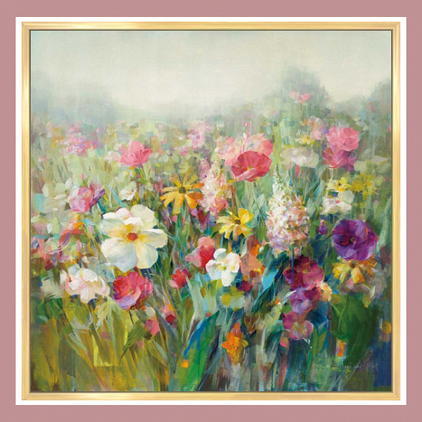 Картина "Горные луга" Рама 4 (22-005), 80х80 см, арт.824947  