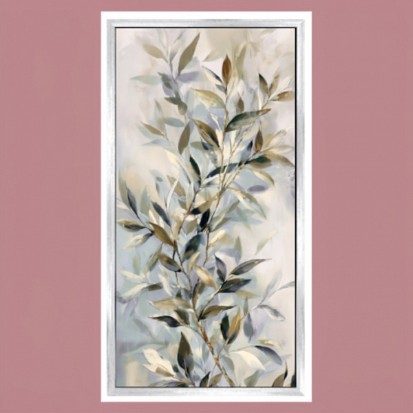 Картина "Листья оливы" Рама 4 (22-006), 40х80 см, арт.819073  