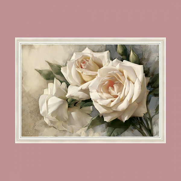 Картина "Роза Вторая из пары" Рама 5, арт.818759, 70*100 см  