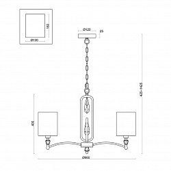 Люстра FR1007PL-05BS