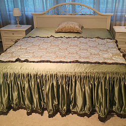 Комплект покрывала с подушками (зеленый)