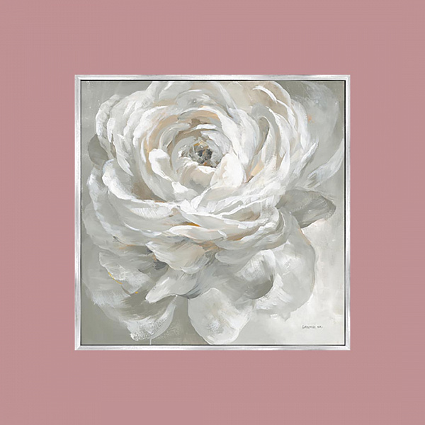 Картина «Белая роза» Рама 4 (22-006), 50*50 см, арт.818982   
