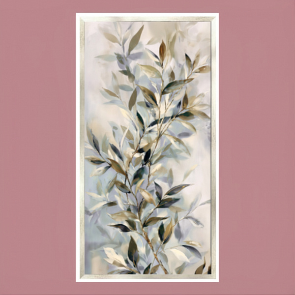 Картина "Листья оливы" Рама 2 (20-016), 40х80 см, арт.819072  