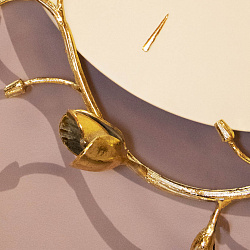 Часы «Орхидея Виви» Айвори, мраморное золото, арт. 45021